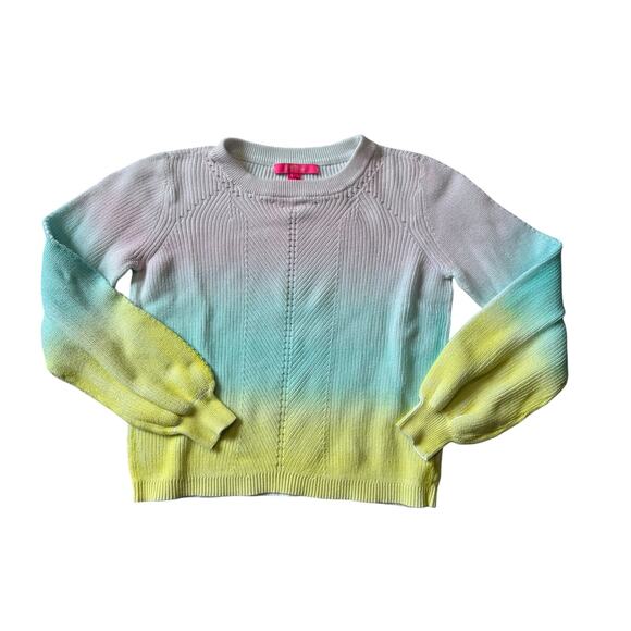 Lilly Pulitzer Sweater, Ombre Ritzanna style; Medium, 100% Cotton, long sleeve - Picture 1 of 10